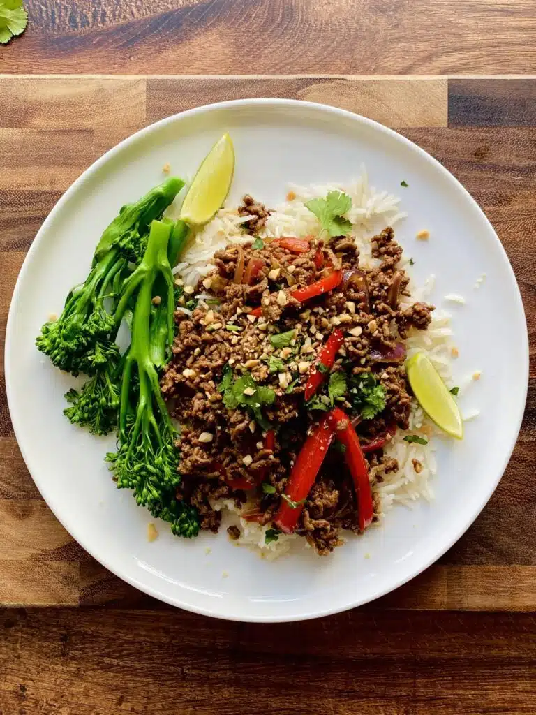 sweet spicy chilli beef stirfry