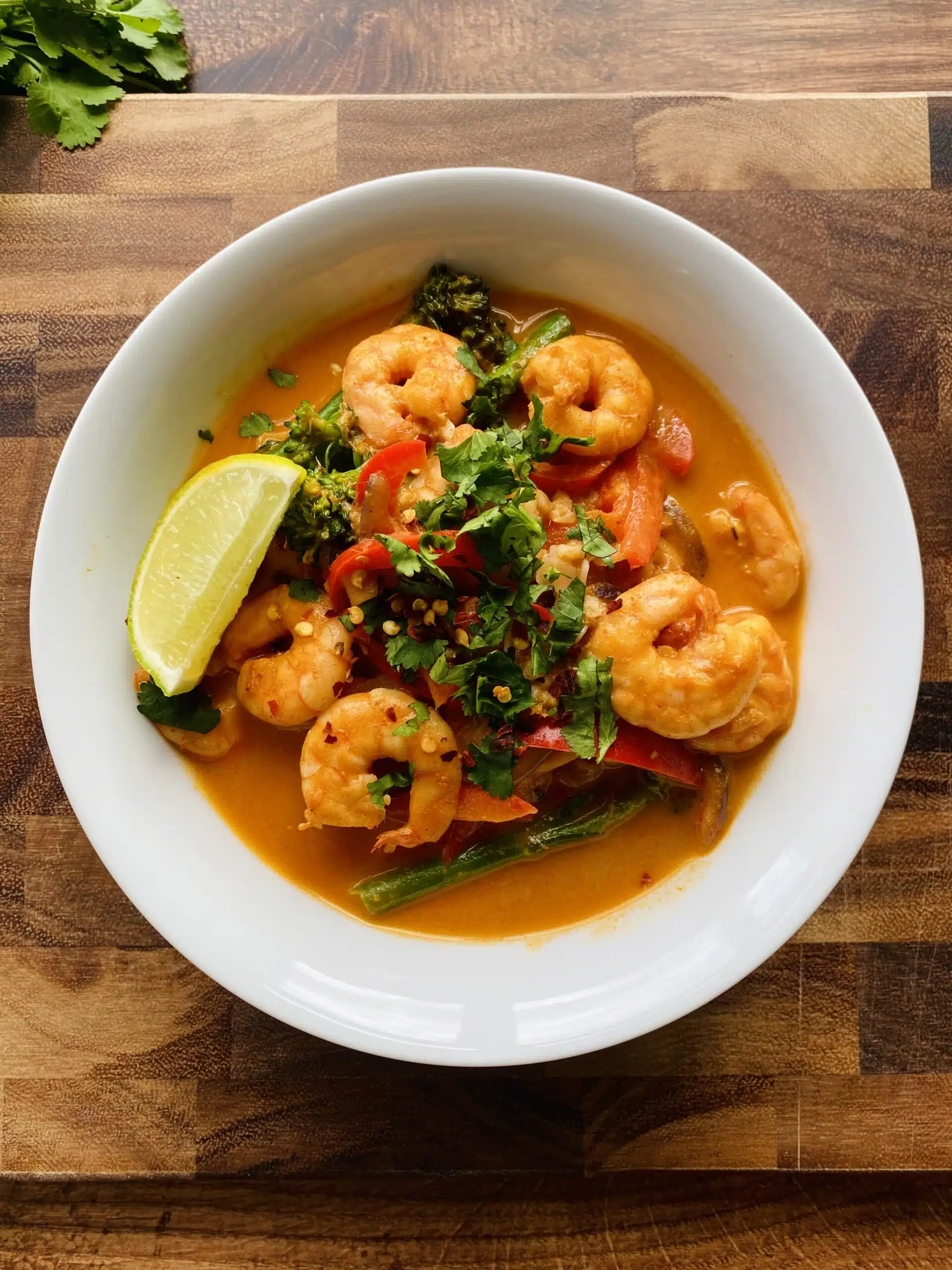 Thai Red Curry Inspired Prawn Noodles